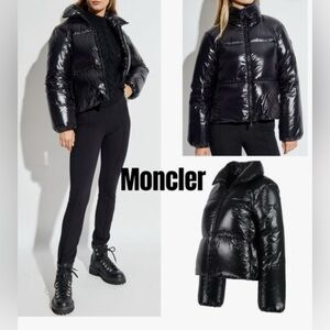 MONCLER Women’s Breteuil Giubbotto Cropped Puffer Down Jacket Black